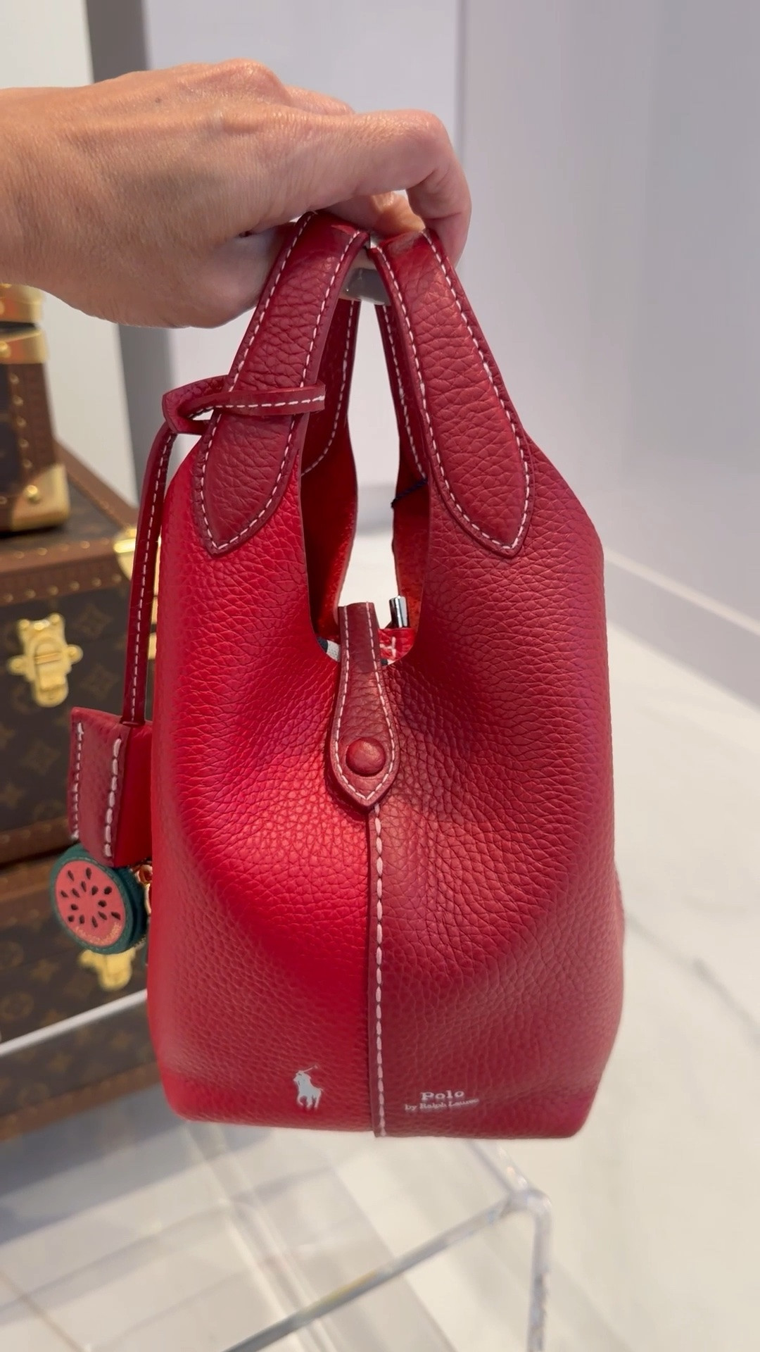 How cute are these bucket bags from Polo by Ralph Lauren. Adding a pop of color with these playful mini bags never look so chic. Available in Many Colors and also they come with removable strap for a crossbody option

#LTKSeasonal
