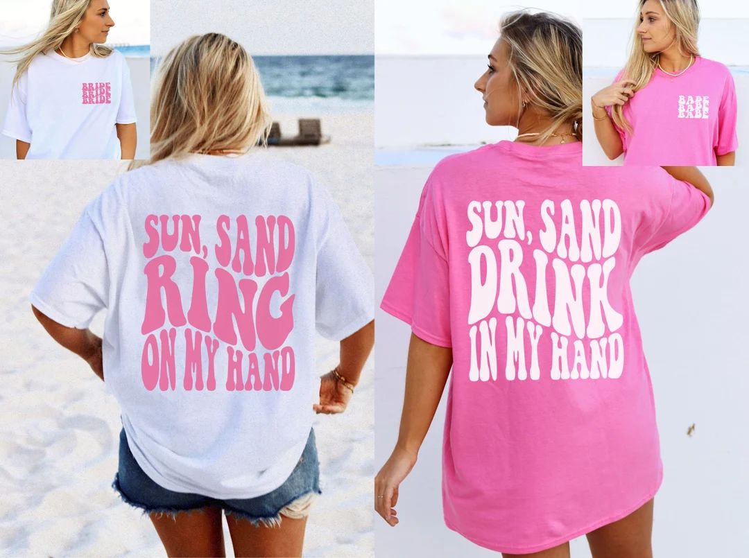 Beach Bachelorette Shirts, Destination Wedding Shirts, Lake Bachelorette, Beach Wedding, Cruise B... | Etsy (US)