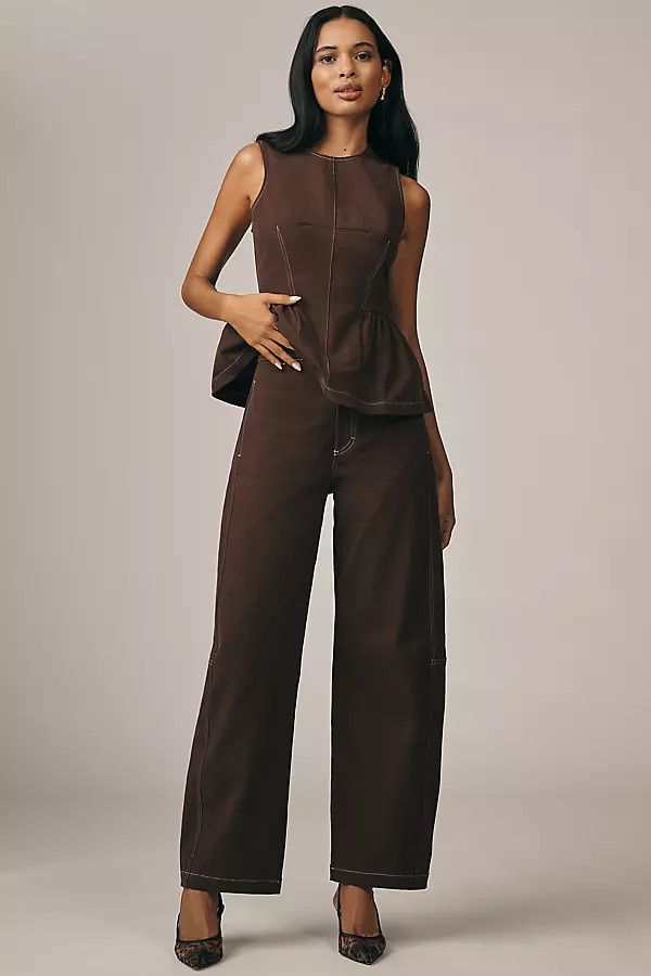 Maeve Curve Puddle Pants | Anthropologie (US)