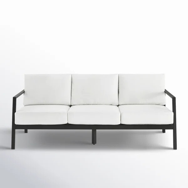 Armando 75” Aluminum Outdoor Sofa with Sunbrella Cushions | Wayfair North America