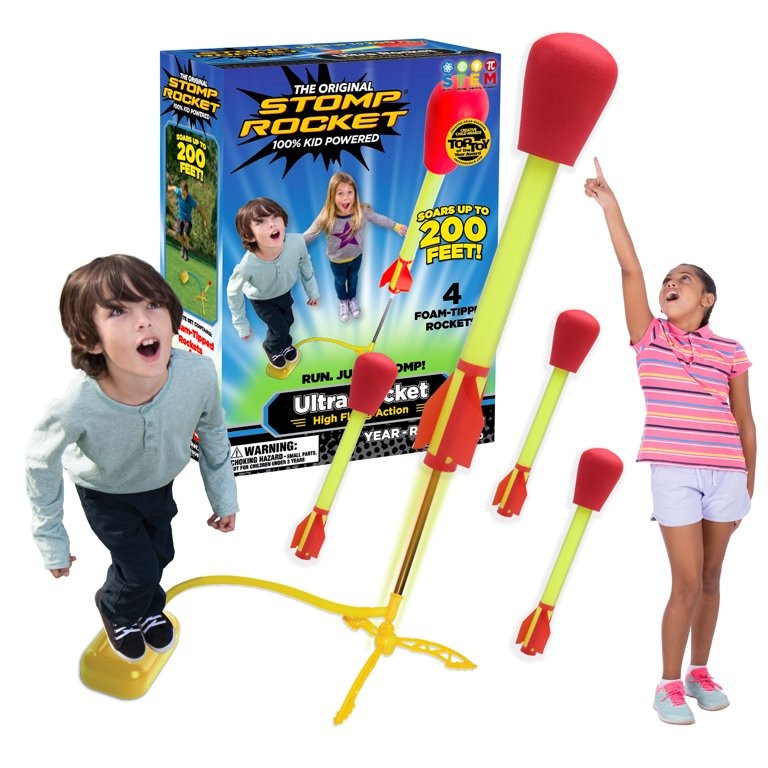 Stomp Rocket Ultra Rocket Launcher with 4 Foam-Tipped Rockets - Walmart.com | Walmart (US)