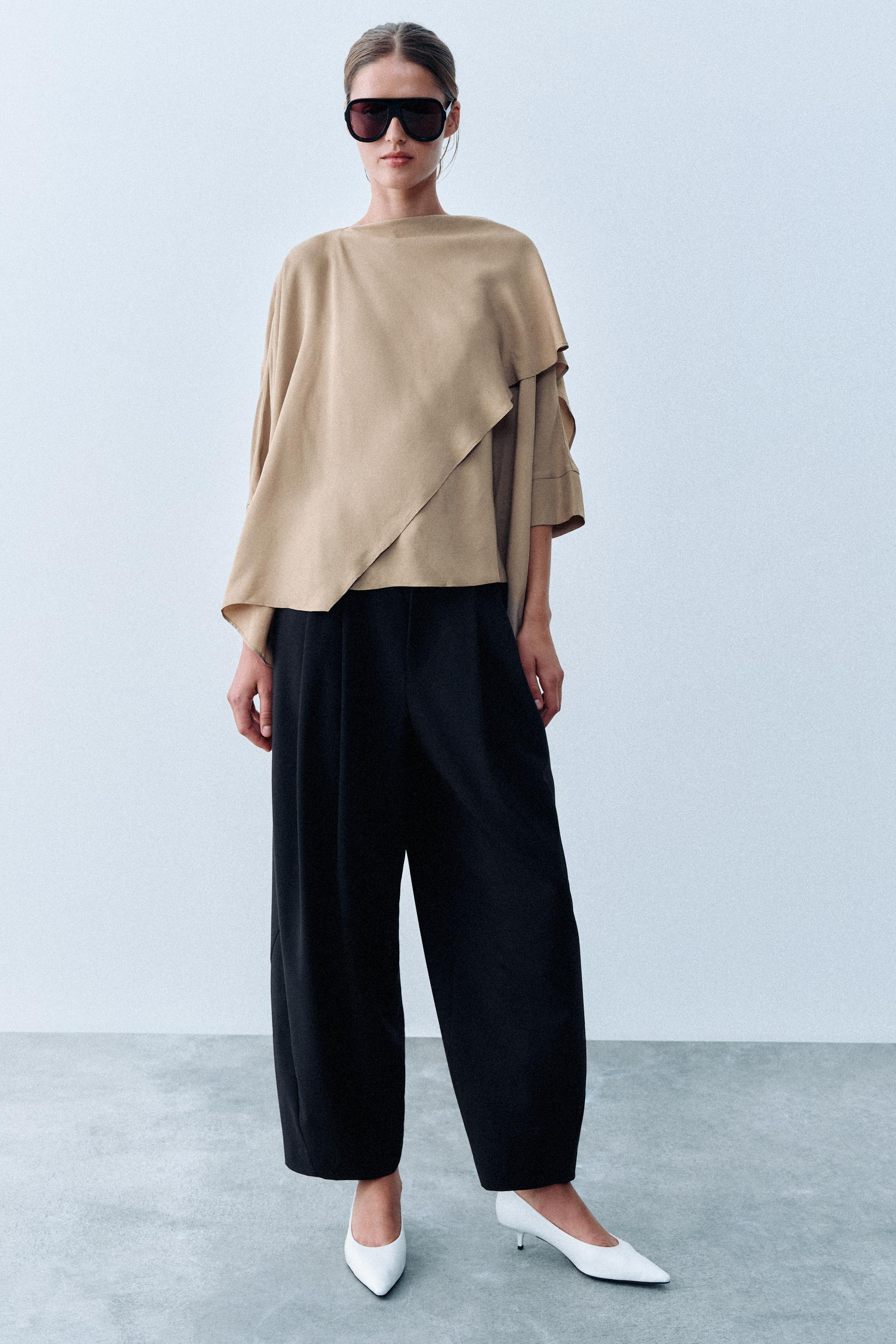 Zara - Belted Midi Shirtdress - Women - Chocolate - Women | Zara US