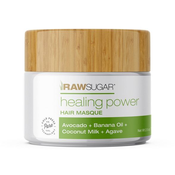 Raw Sugar Healing Power Hair Masque Avocado Oil + Banana + Coconut Milk + Agave - 2.5oz | Target