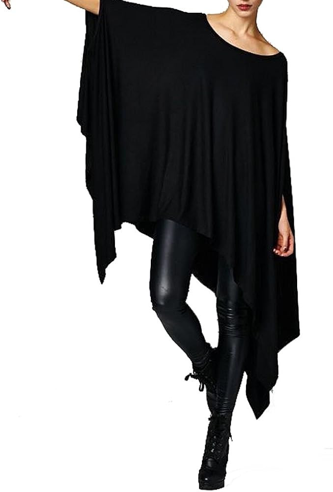 Vivicastle Women's USA Loose Bat Wing Dolman Poncho Tunic Dress Top | Amazon (US)