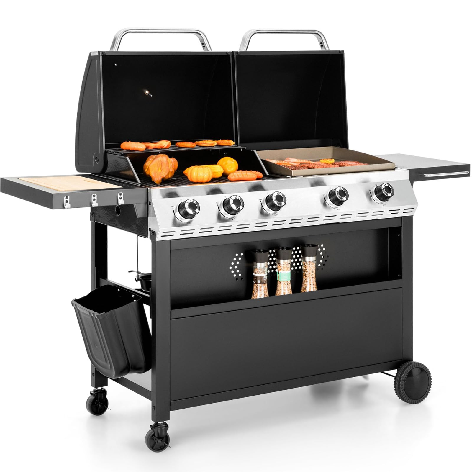 Sophia & William Propane Gas Grill and Griddle Combo with Porcelain-Enameled Cast Iron Grates, Du... | Amazon (US)