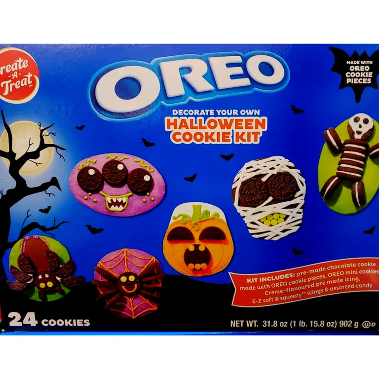 Oreo Halloween Cookie Kit 24 Cookies Spooky Snack for Kids Family Indoor Outdoor Trick or Treat S... | Walmart (US)