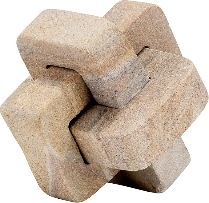 Decorative Knot Sculpture for Modern Home Decor – Natural Brown Marble Decorative Object – Sh... | Amazon (US)