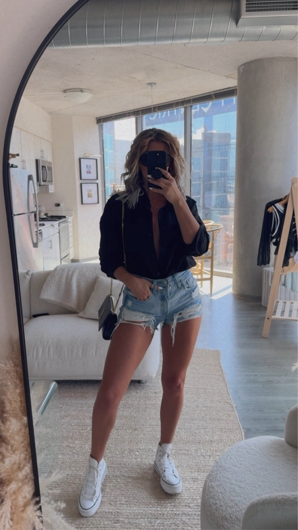 denim dress with converse DENIM DRESS AND CONVERSE