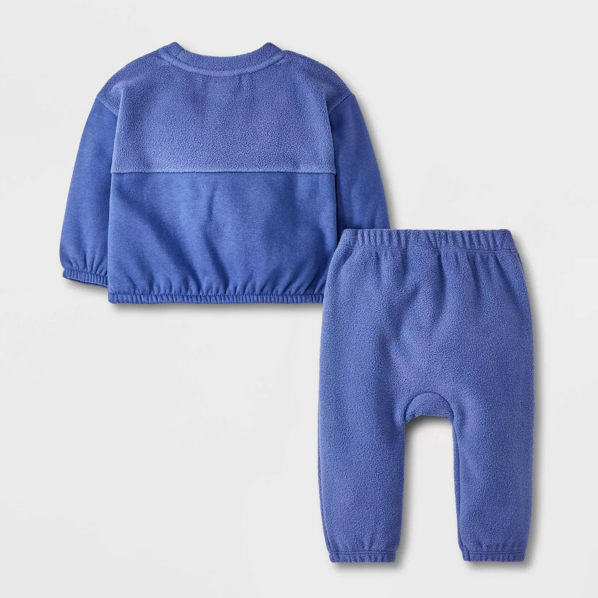 Baby Boys' Pocket Cozy Fleece Top & Bottom Set - Cat & Jack™ Blue | Target