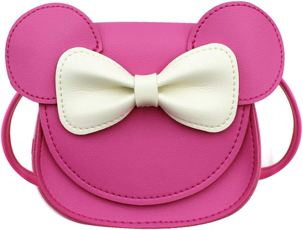 ZGMYC Little Girl's Cute Bowknot Crossbody Purse Cartoon Mouse Ears Shoulder Handbag | Amazon (US)