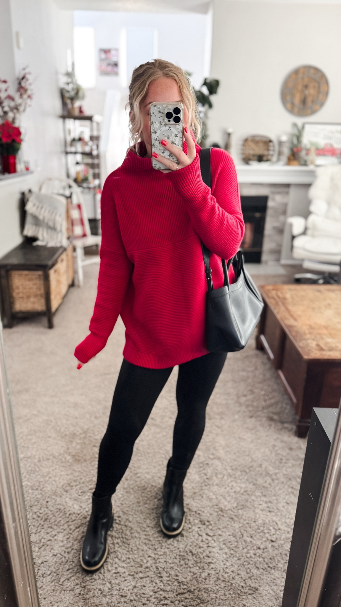 Red oversized sweater from chicwish with faux leather leggings, black handbag and black Chelsea boots. Similar sweater linked! ♥️





Holiday sweaters Cozy sweater
Holiday outfit 
Winter outfit
Winter fashion
Amazon winter outfits
Trending winter fashion 
 casual winter outfits | winter fashion | size 4-6 | cold weather outfits | winter outfit ideas | layering outfit for the cold| winter fashion 2025 | outfit inspo | outfit ideas | winter outfits amazon  | casual outfit Ideas  | Casual Outfits | Amazon Casual Outfit | Cute casual outfits | Preppy Outfit 

#LTKPetite #LTKHoliday #LTKFindsUnder50