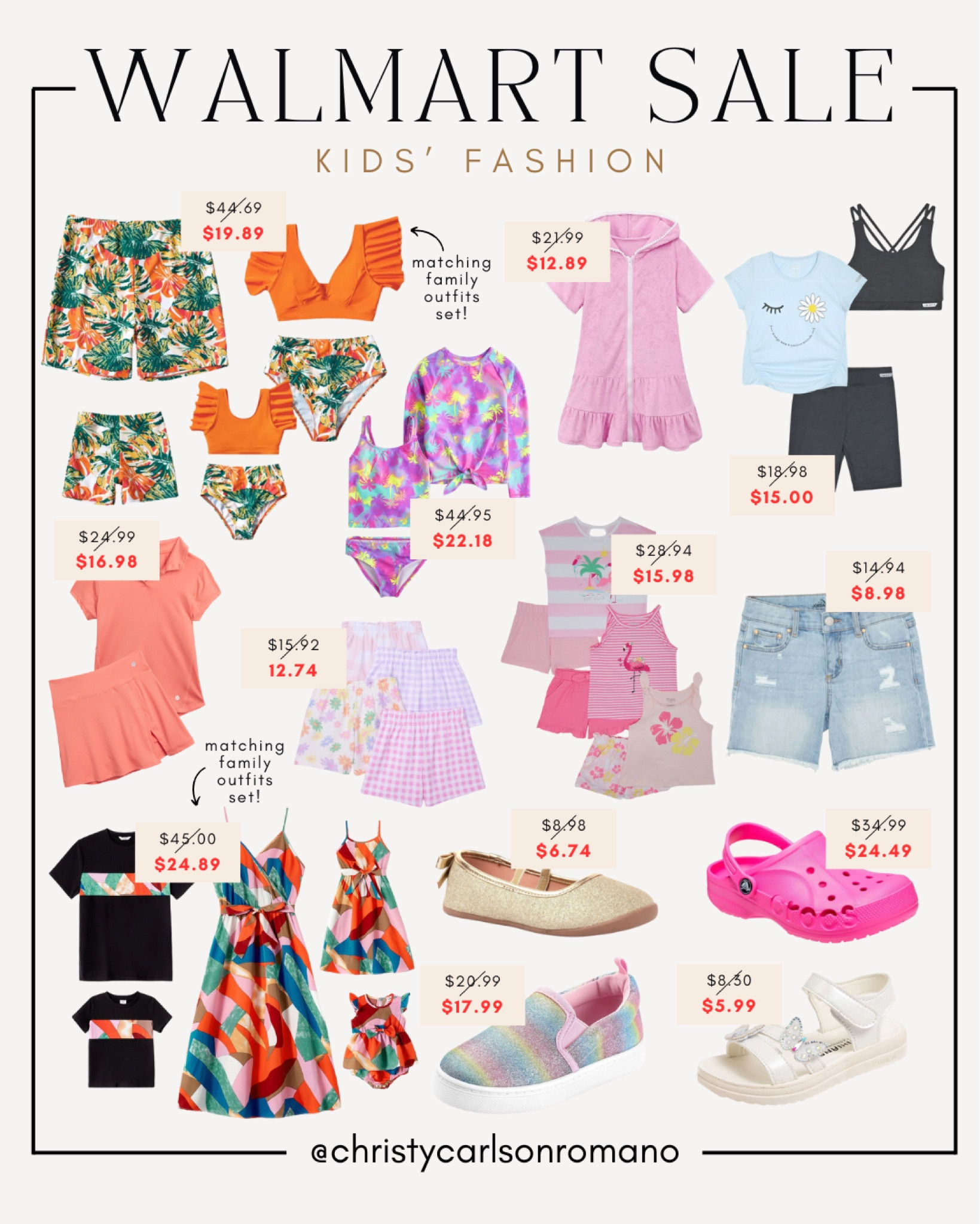 Dress up your girls with these cute and stylish kids' clothing from Walmart! There are variety of options you can choose from that's fit for any occasion. Grab yours now while they're still on sale!
#kidsfashion #onsalenow #capsulewardrobe #vacationwear

#LTKSummerSales #LTKShoeCrush #LTKKids