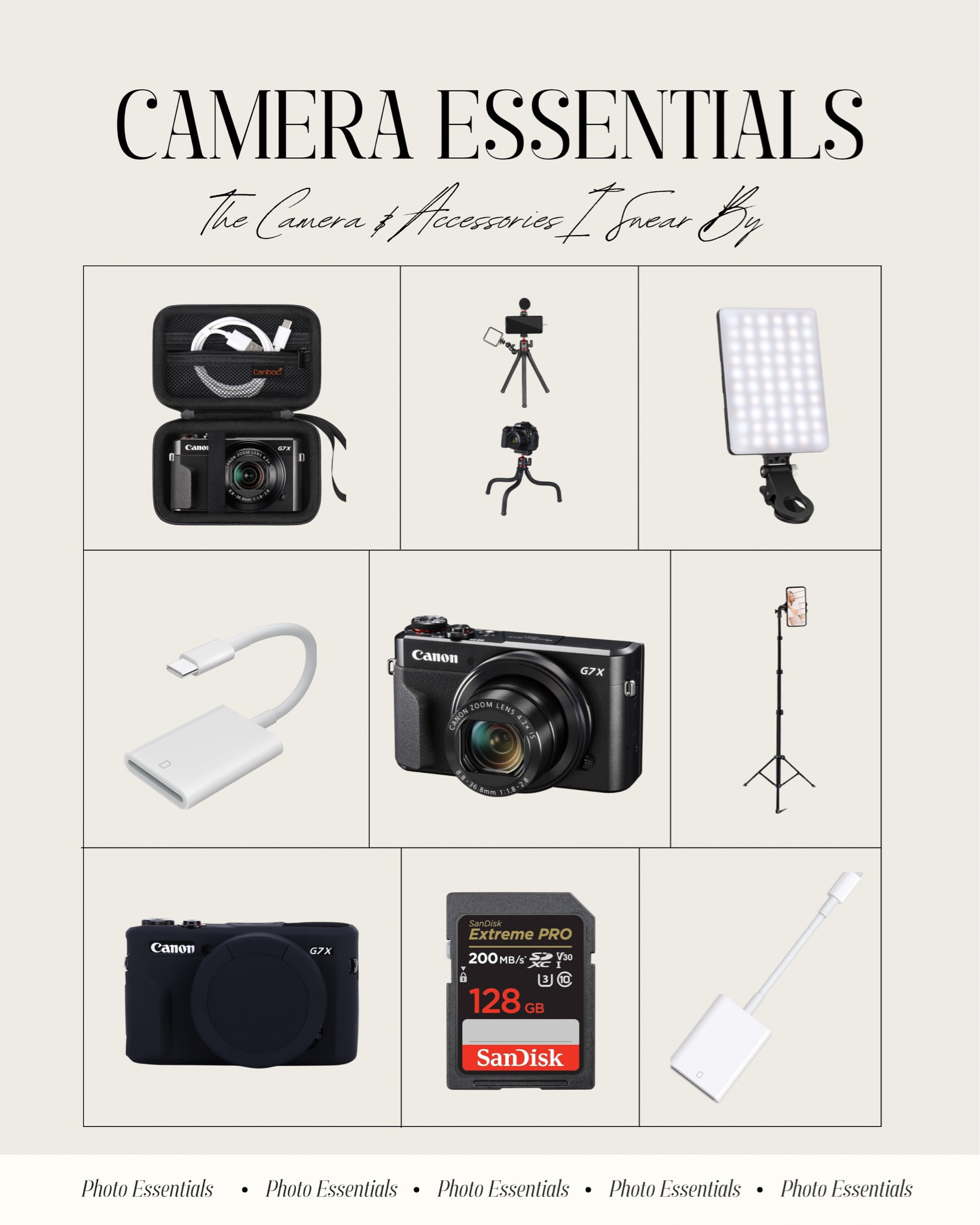 My go-to camera essentials 📸