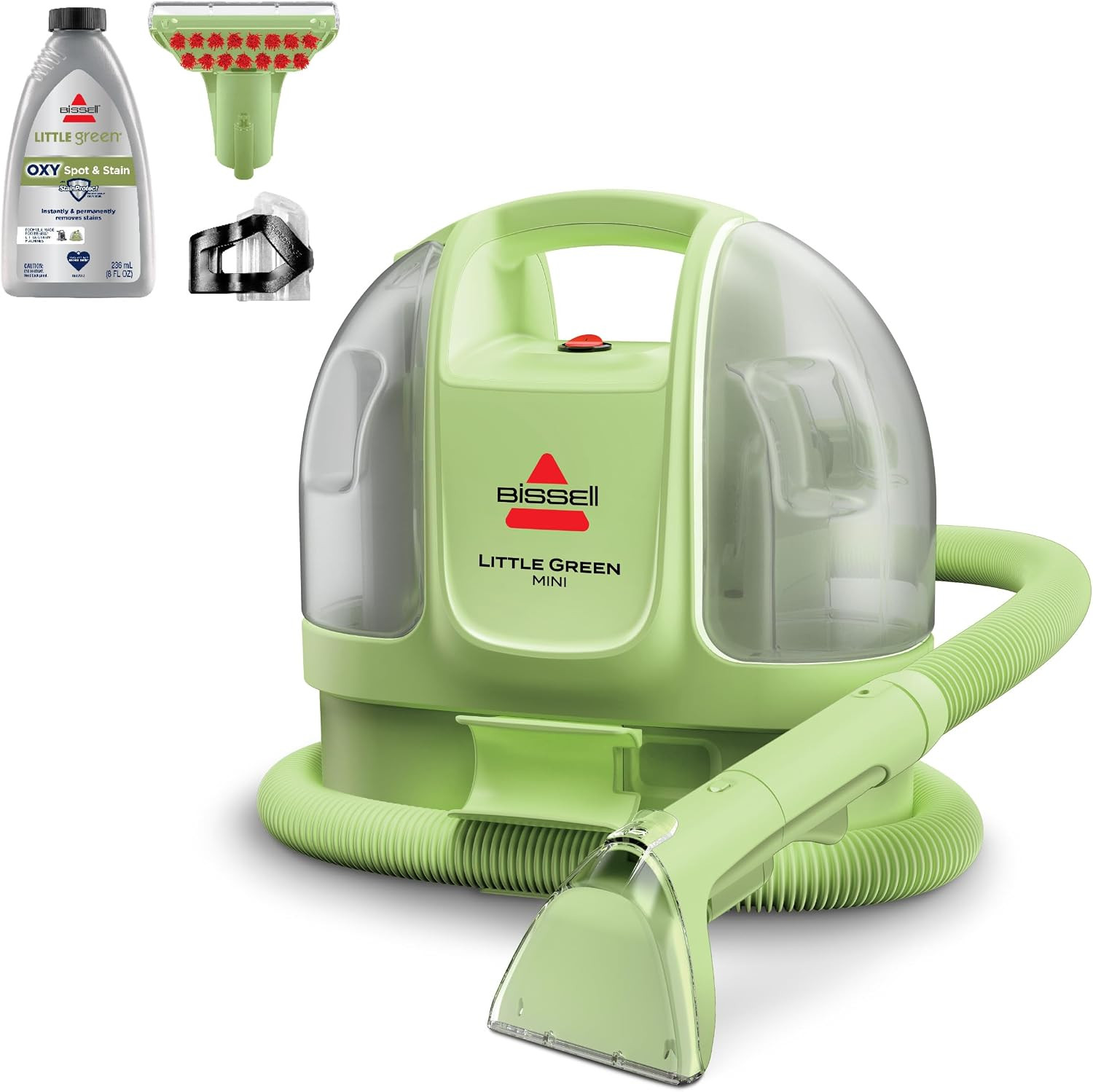 BISSELL Little Green Mini Portable Carpet and Upholstery Deep Cleaner, Car/Auto Detailer, with HydroRinse Self-Cleaning Tool and 4" Tough Stain Tool, Tea Green, 4075 | Amazon (US)