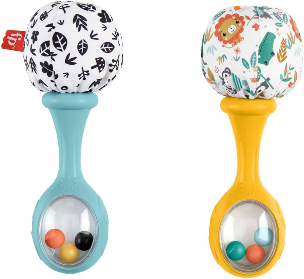Fisher-Price Rattle ‘n Rock Maracas baby rattle sensory toys for newborn babies ages 3 months a... | Amazon (CA)