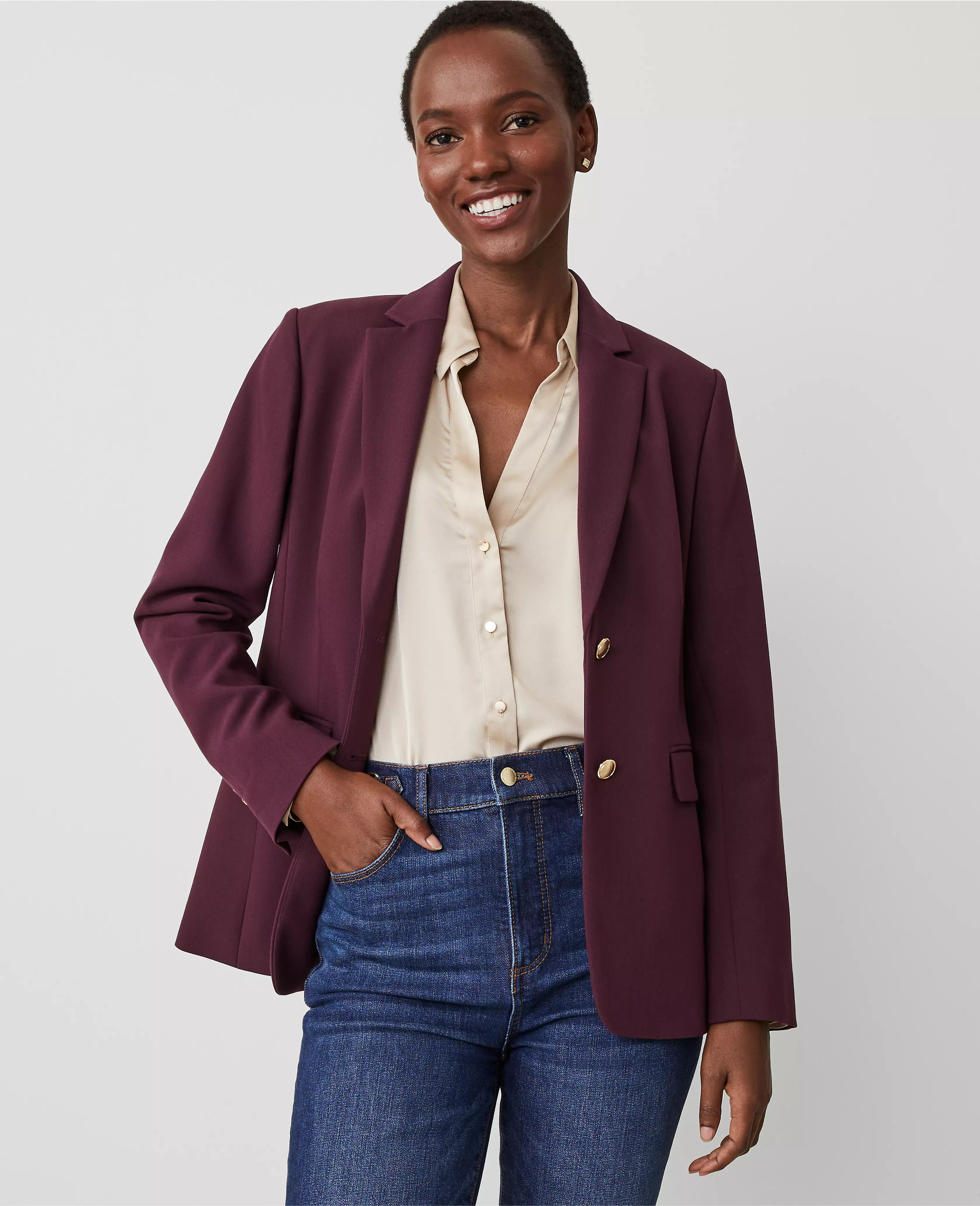 The Greenwich Blazer in Twill | Ann Taylor (US)