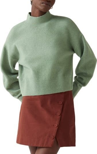 & Other Stories \Mock Neck Sweater Green Sweater Sweaters Fall Sweater Fall Outfits 2022 Work Wear | Nordstrom