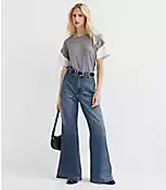 High Rise Trouser Jeans in Authentic Vintage Mid Wash | LOFT