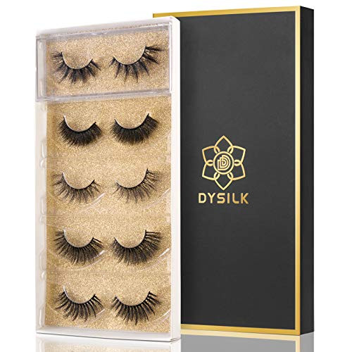 DYSILK False Eyelashes Fake Lashes - Eyelashes Natural Look 5 Pairs 6D Lashes Mink Eyelashes 5 Styles Mixed Fluffy Lashes Reusable Fake Eyelashes Wispy Mink Lash Natural Look| 15mm-18mm | Amazon (US)