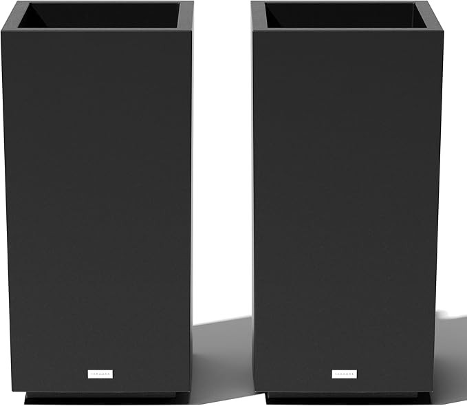 Veradek Block Series Pedestal Planter - Tall Planter for Indoor or Outdoor Front Porch | All-Weat... | Amazon (US)