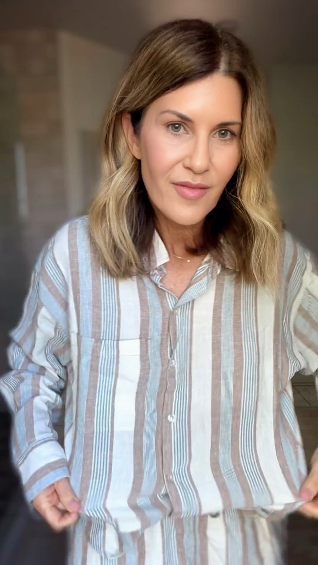 Found my cute linen set on Anthropologie on sale too with code SPOILEDHOME20
Wearing a size medium top and short

#LTKSaleAlert #LTKOver40