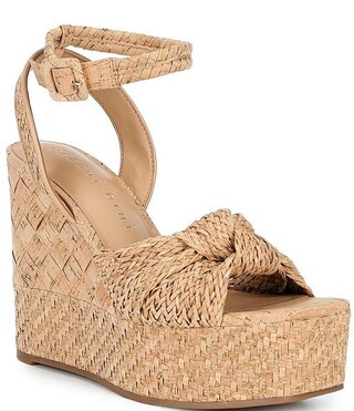 Shayne Cork Braided Knot Wedge Platform Sandals | Dillard's