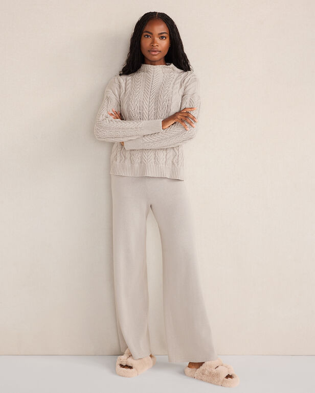 Organic Cotton Cable Mockneck Sweater | Haven Well Within
