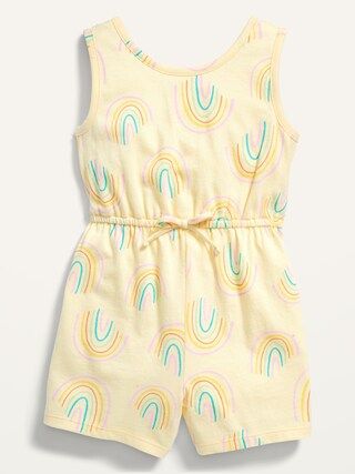 Sleeveless Printed Jersey Romper for Toddler Girls | Old Navy (US)