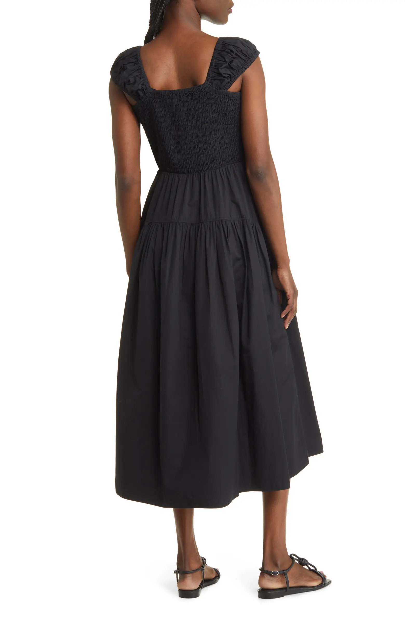 Smocked Bodice Cotton Poplin Dress | Nordstrom