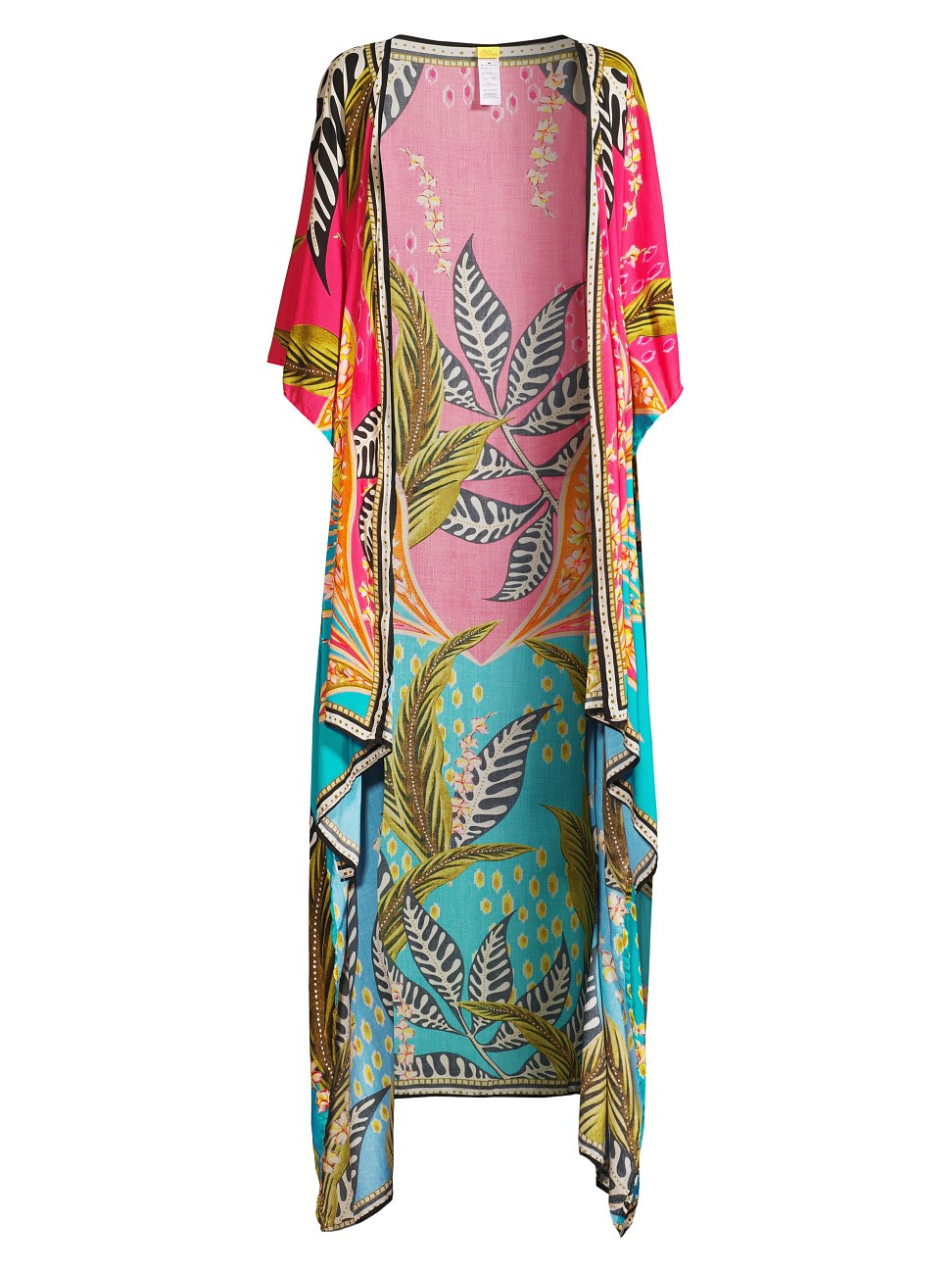 Women's Pacifico Dara Lula Colorblock Palm Kimono | Saks Fifth Avenue