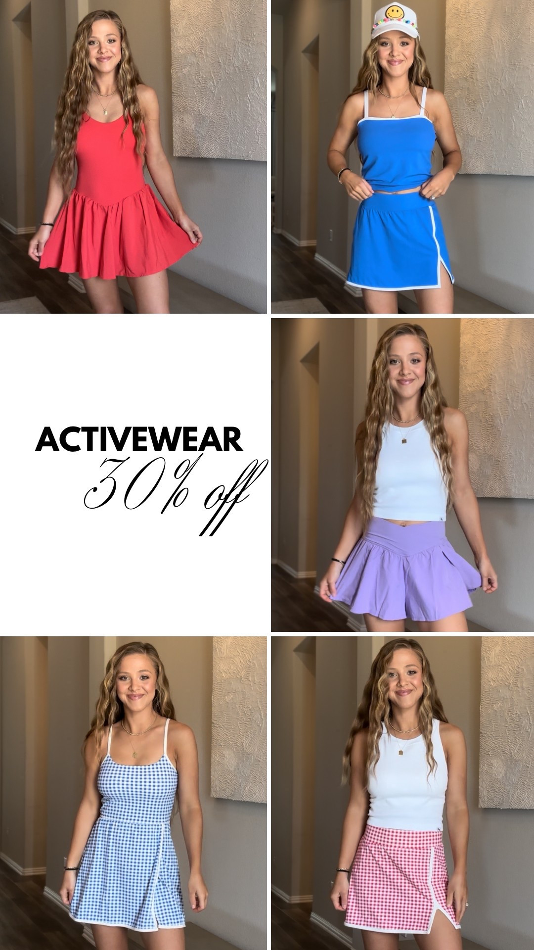Target activewear finds!! All 30% off until Monday!!
Tennis dress//skirts//gingham// summer outfits // Memorial Day outfit inspo// Fourth of July

#LTKFindsUnder50 #LTKSummerEdit #LTKActive