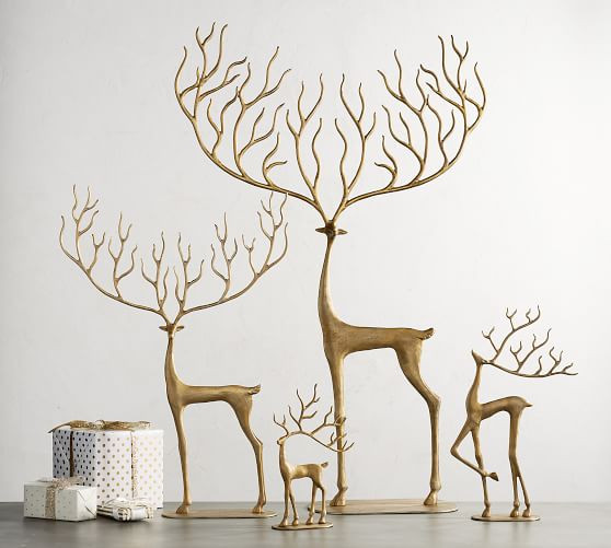 Merry Reindeer Brass Objects | Pottery Barn (US)