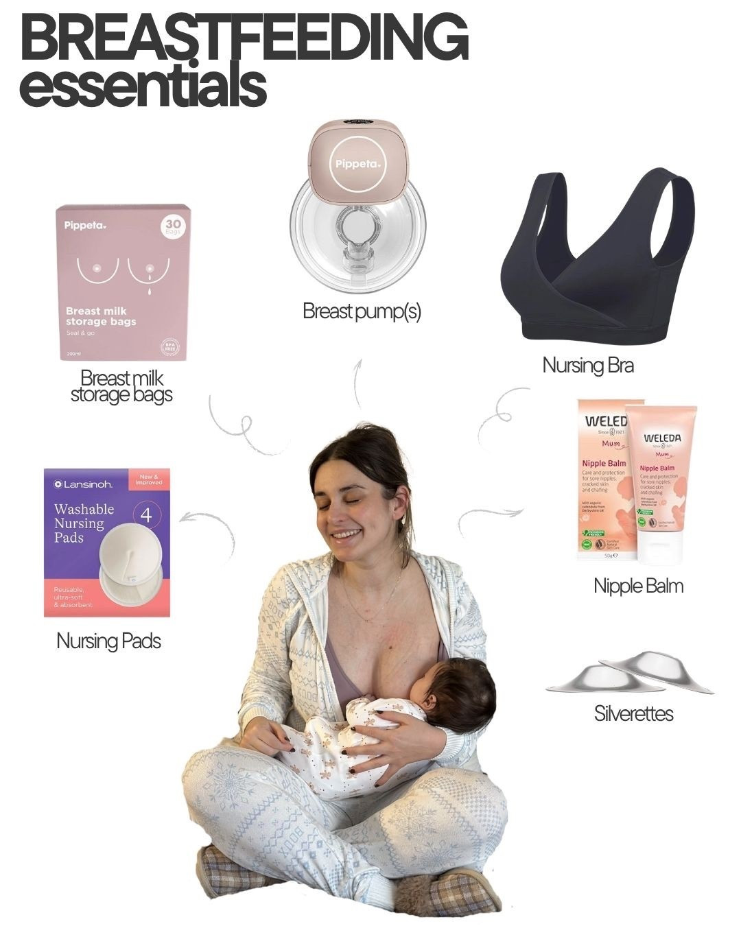 Breastfeeding essentials 


#LTKmaternity #LTKfamily #LTKbaby