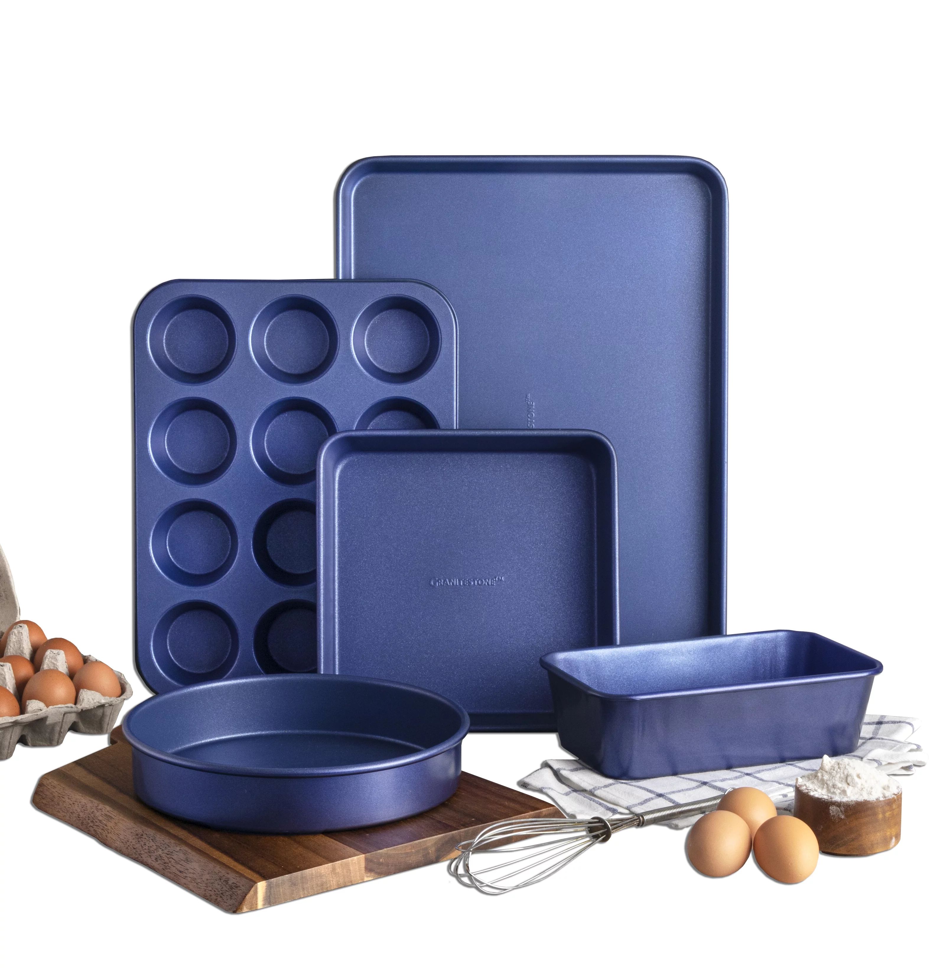 Granitestone Nonstick Bakeware Set, 5 Piece Chef’s Size Bakery Quality Baking Set, Even Heat & ... | Walmart (US)