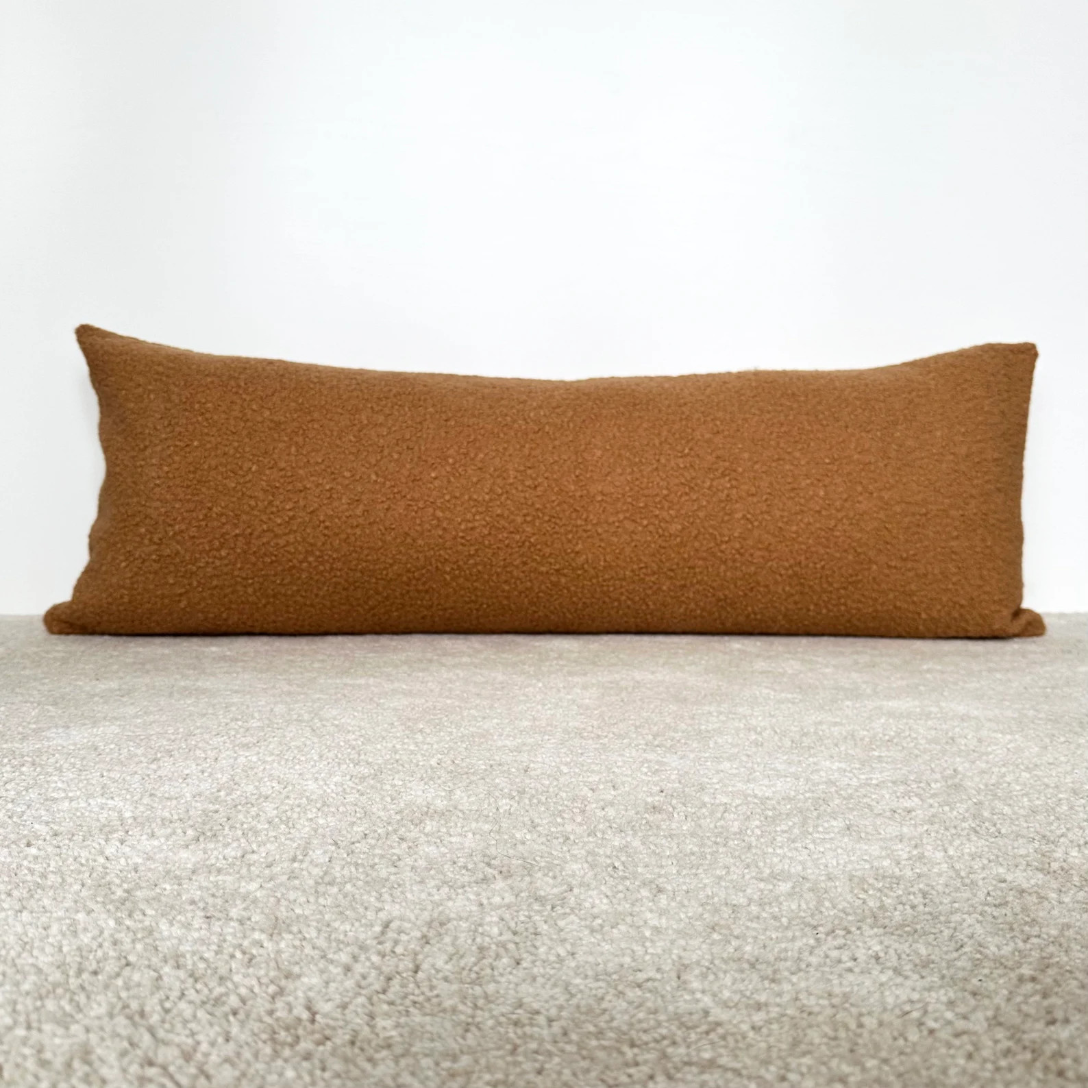 Boucle Camel Comfy Accent Pillow Cover, Extra Soft Pillow Case, Puffy Teddy Lumbar Cushion Cover ... | Etsy (US)