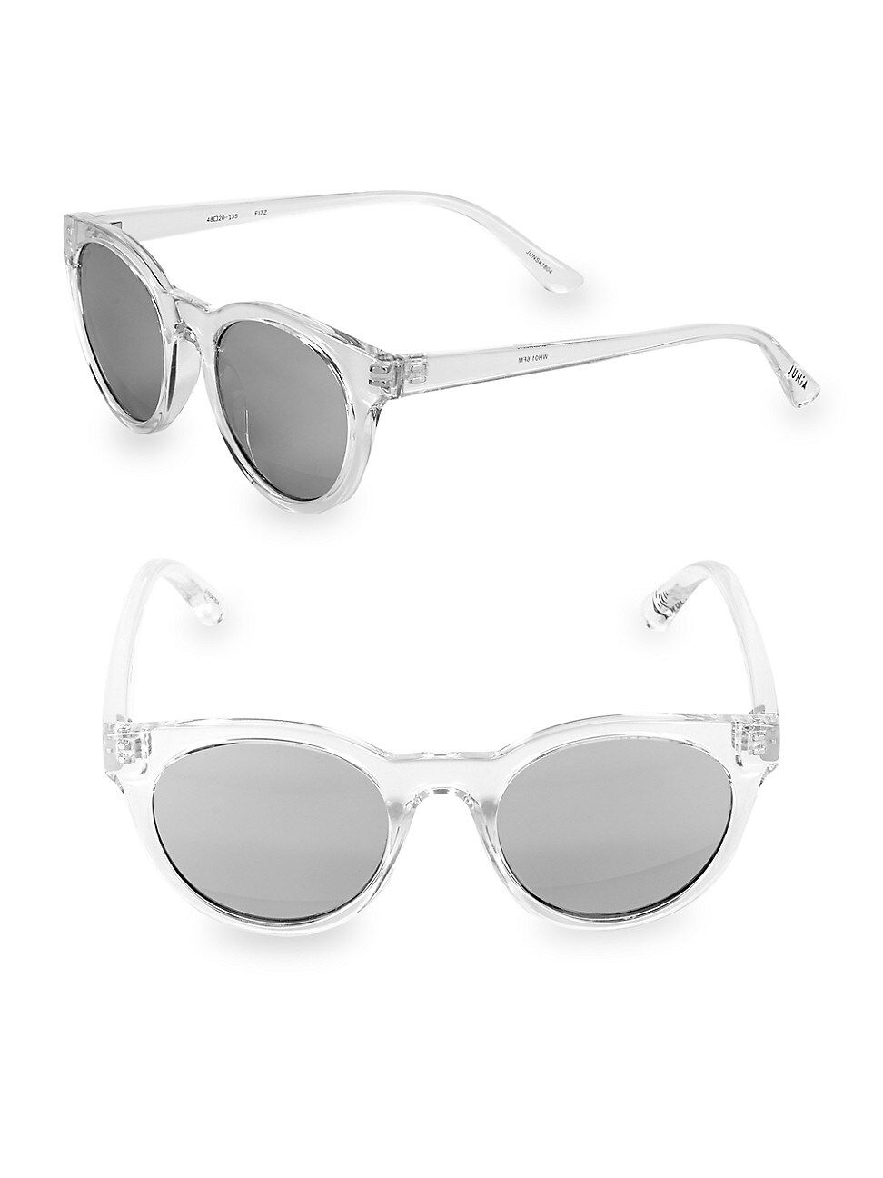 Junia Fizz Translucent Round Sunglasses - Clear | Saks Fifth Avenue