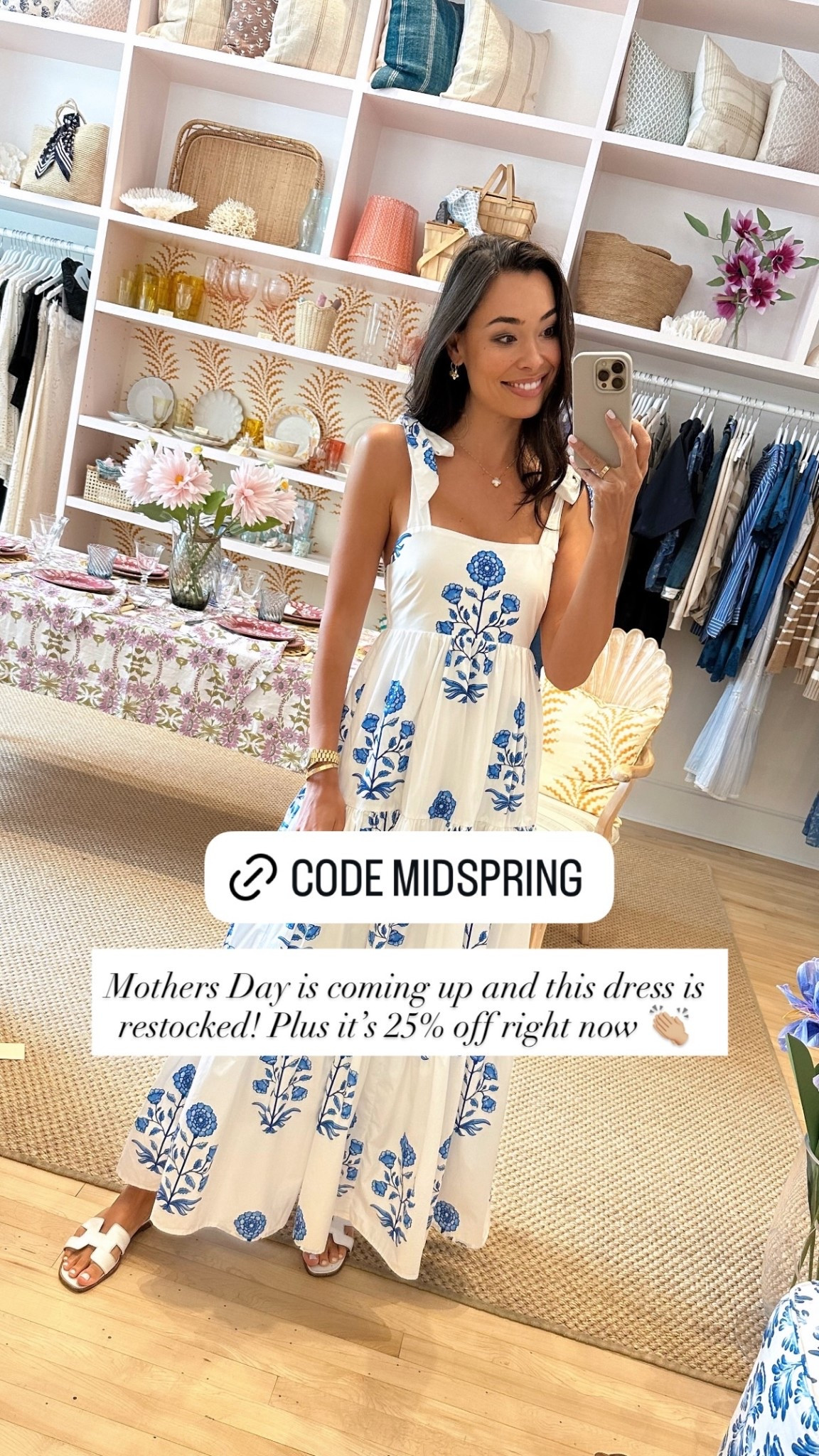 Mothers Day is coming up and this dress is restocked! Plus it’s 25% off right now 👏🏼