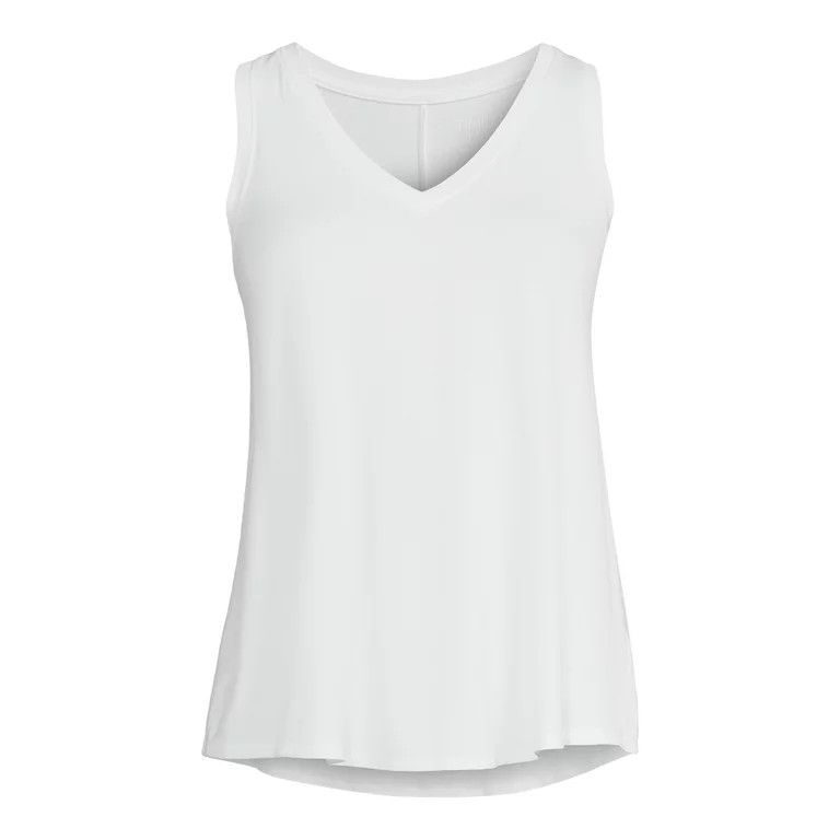 Time and Tru Women's High Low V-Neck Tank Top | Walmart (US)