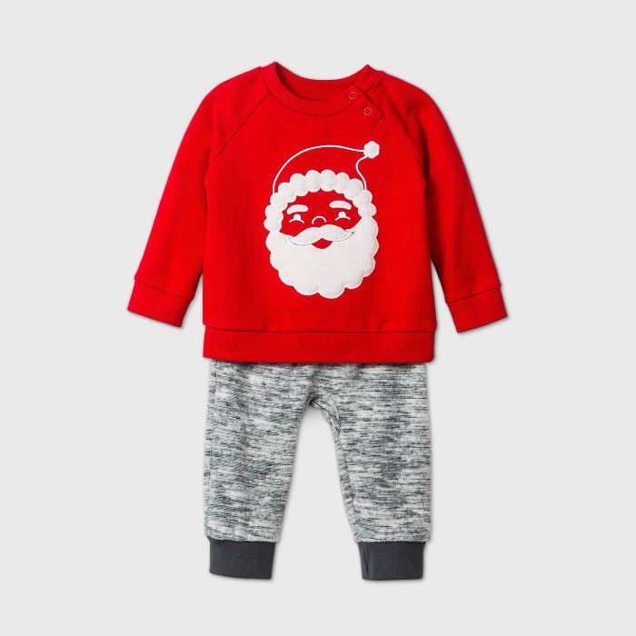 Baby Santa Top & Bottom Set - Cat & Jack™ Red | Target