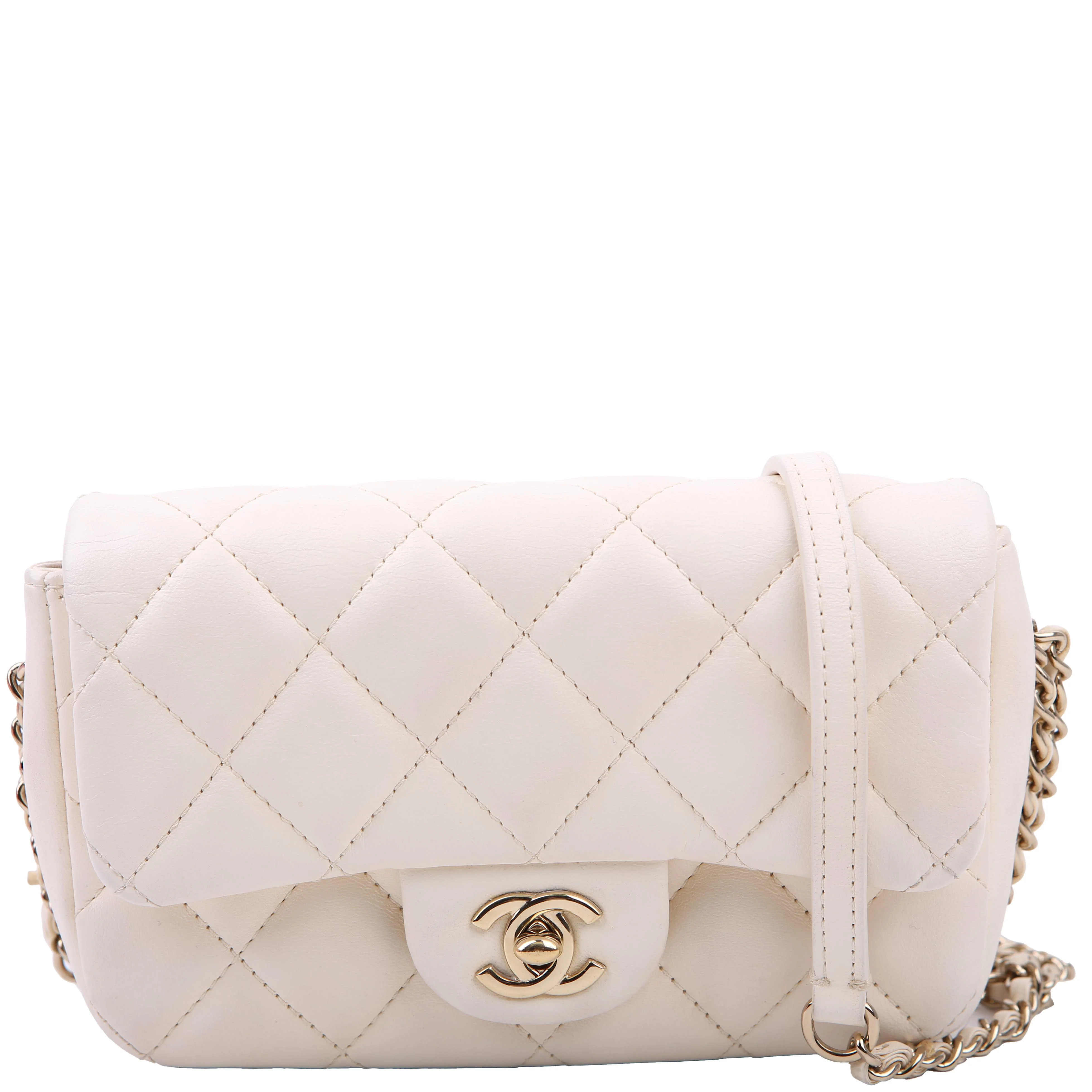 My Precious Pearls Small Chain 29M White | Keeks Designer Handbags