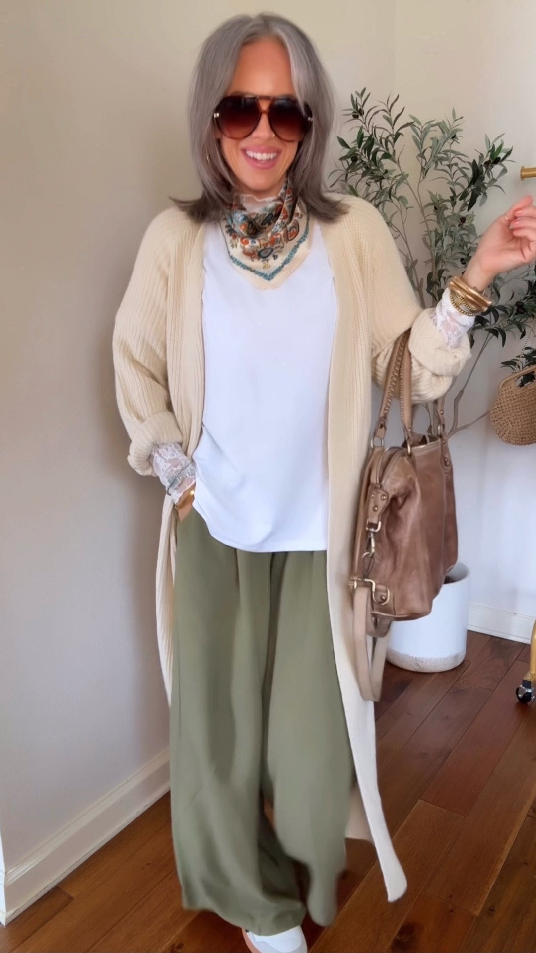 White tee: size XS very oversized
Lace top: size small
Cardigan size medium
Pants: size medium 
#bohostyle #bohovibes #momstyle #palazzopants #outfitideas 

#LTKmomlife #LTKOver40 #LTKootd