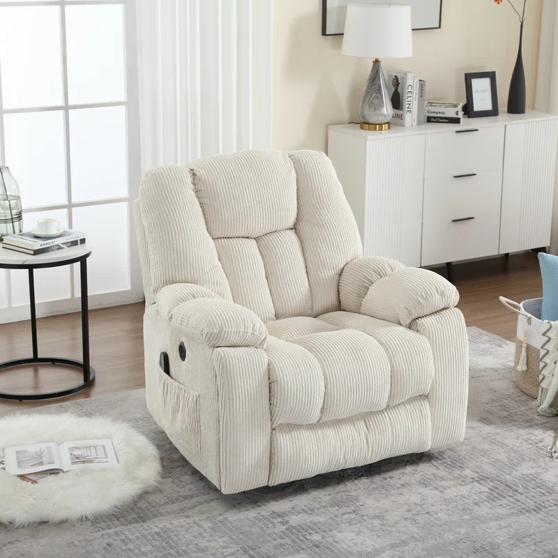 41'' Oversized Power Lift Chair - Heated Massage Electric Recliner with Super Soft Padding | Wayfair North America