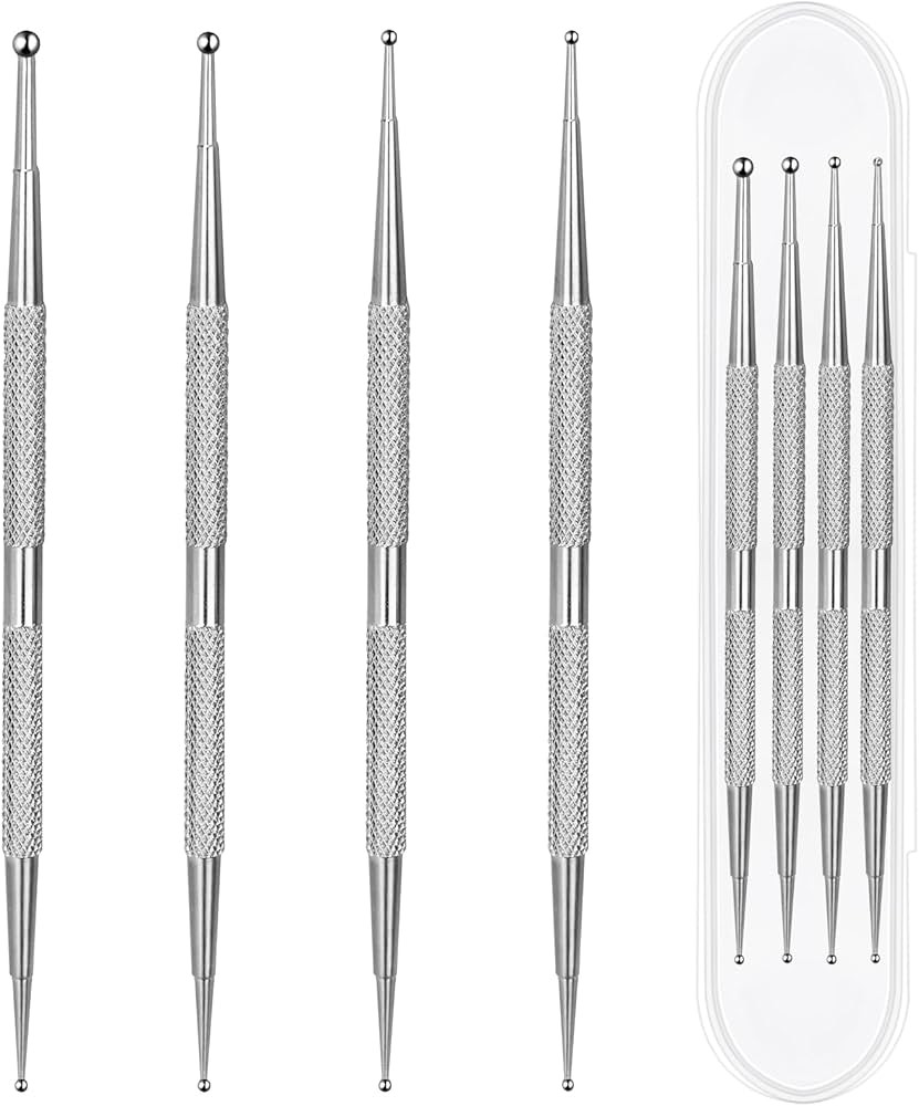 Dotting Tools,4 Pcs Professional Ball End Nail Art Tools Nail Art Brushes Nail Design Tools Stail... | Amazon (US)