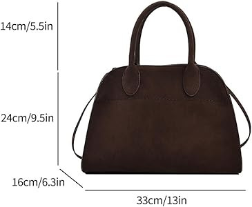 Covelin Women's Retro Suede Leather Tote Bag Ladies' Fashion Shoulder Handbag Top Handle Purse | Amazon (US)