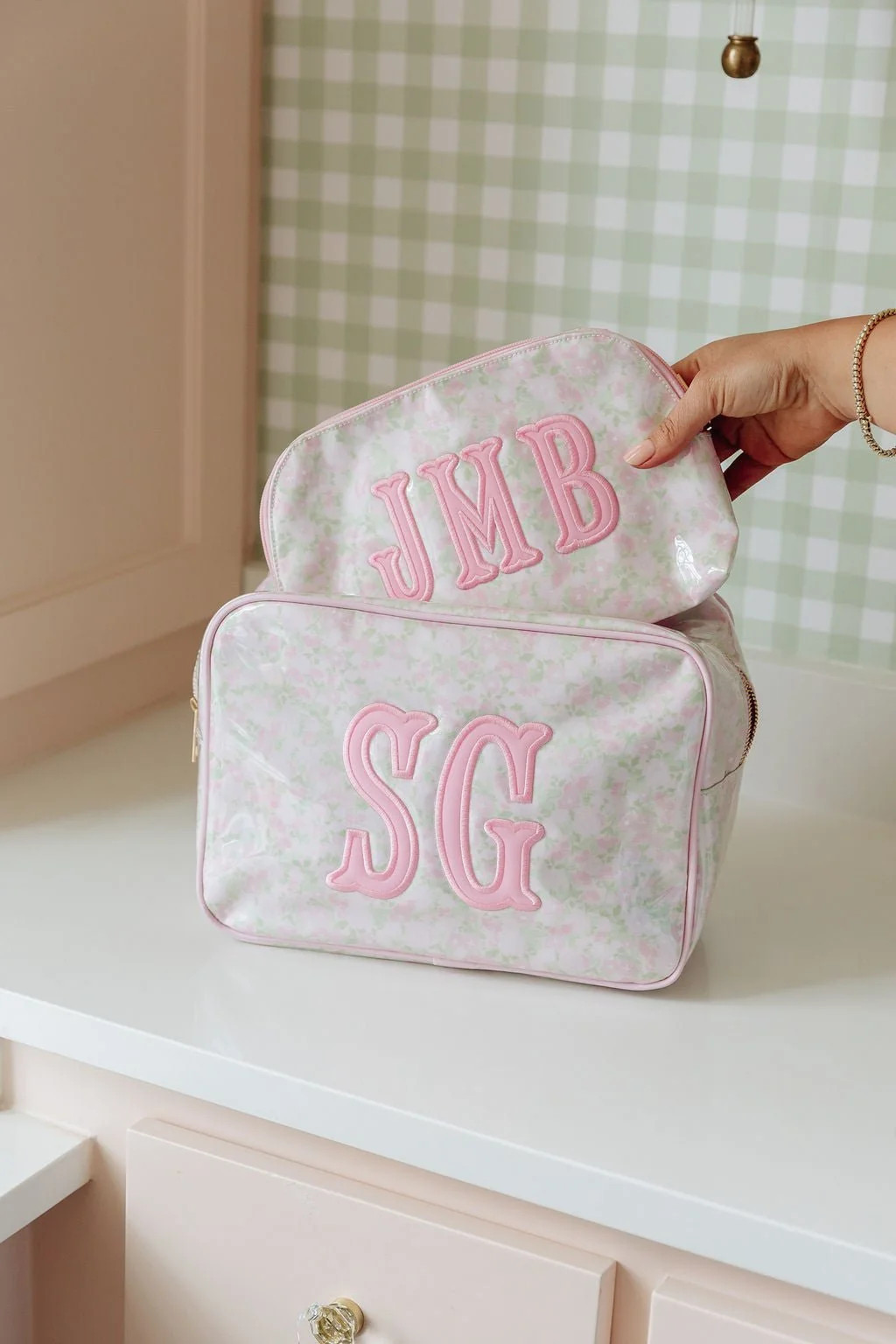 Clear Coated Pouch - Appliqué | Sprinkled With Pink