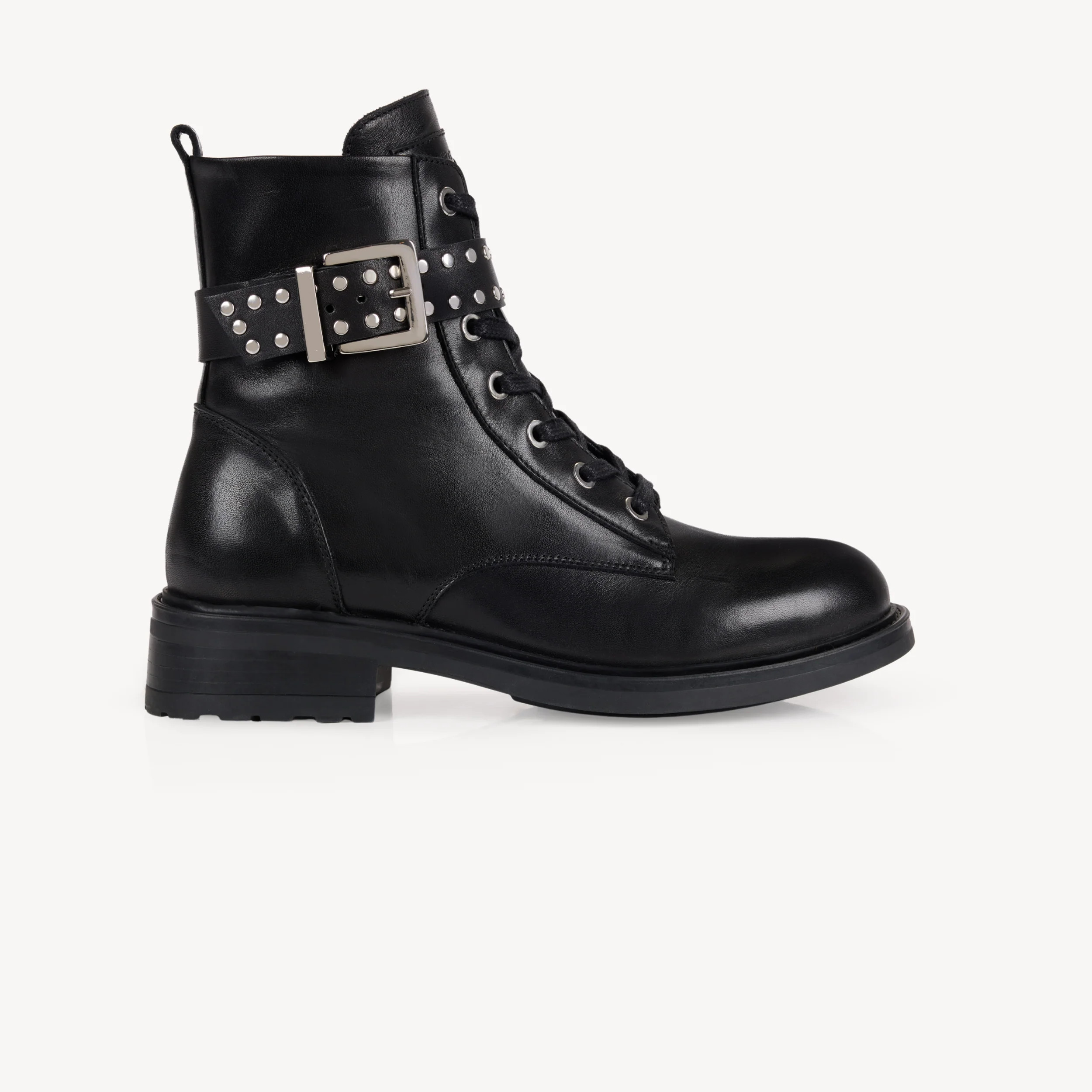 Cora: Black Leather Ankle Boots | Air & Grace