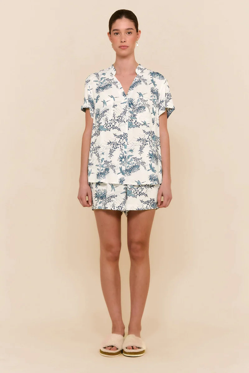 Maggie Pyjama Set - Summer Toile - Aegean Blue | Piyama