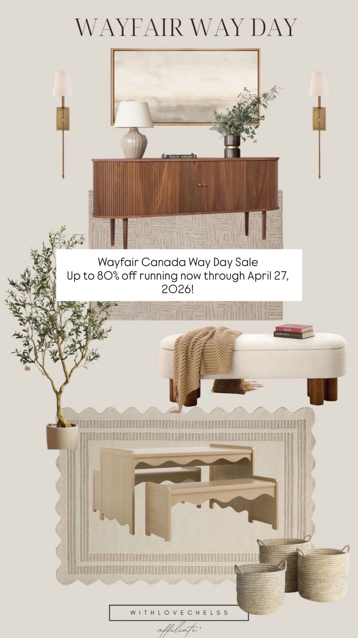 Wayfair Canada Way Day Sale 
Up to 80% off running now through April 27, 2026! 
@wayfaircanada
#wayfaircahome 
#wayfaircapartner 

Follow my LTK @withlovechelss on the @shop.LTK app to view this post and get my exclusive app-only content!

#liketkit #LTKkids #LTKcanada #LTKhome
@shop.ltk
https://liketk.it/674Cn
