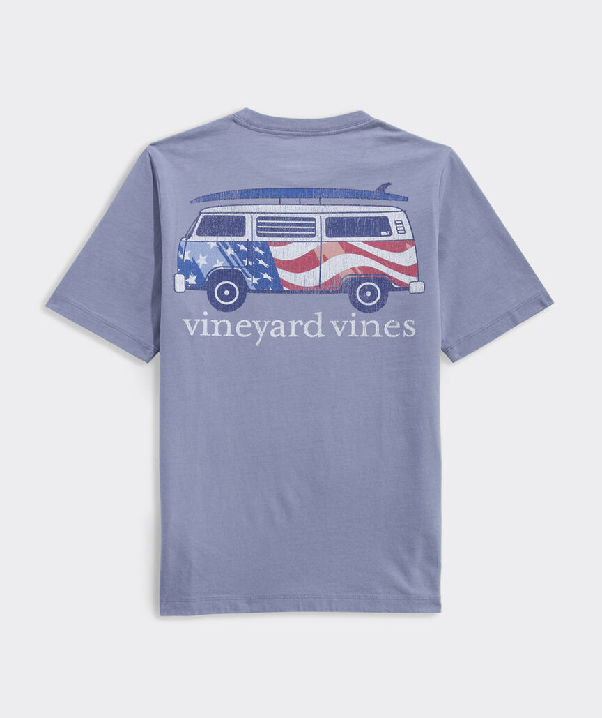 Boys' USA Surfboard Van Short-Sleeve Pocket Tee | vineyard vines