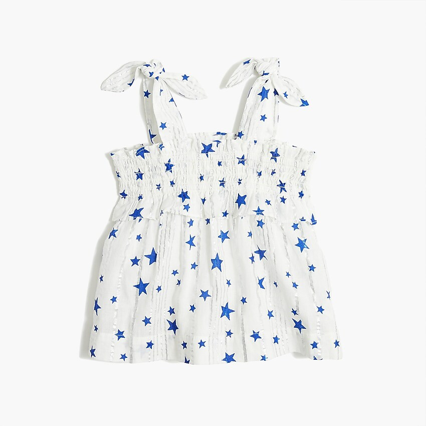 Girls' stars smock top | J.Crew Factory